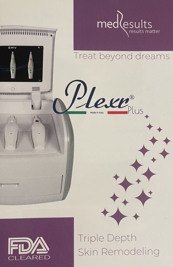 A box of plexr plus is shown with the words " trust, beyond dreams."